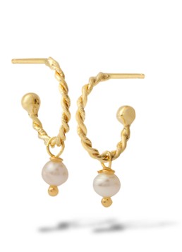 Casa Jewelry Dames Riva Parel oorstekers verguld in de kleur Goud