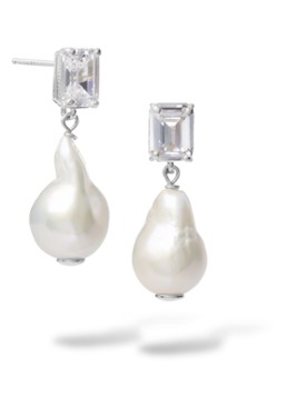 Casa Jewelry Dames Tina oorstekers van zilver in de kleur Zilver