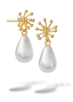 Casa Jewelry Dames Porcu oorstekers verguld in de kleur Goud