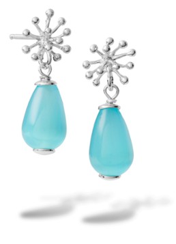 Casa Jewelry Dames Porcu Drop oorstekers van zilver in de kleur Zilver