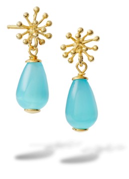 Casa Jewelry Dames Porcu Drop oorstekers verguld in de kleur Goud