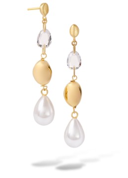Casa Jewelry Dames Nouveau oorstekers verguld in de kleur Goud