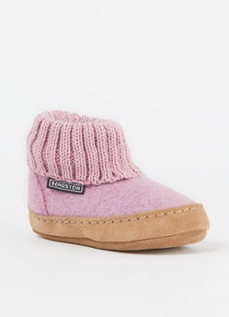 Bergstein Meisjes Cozy Lux pantoffel van scheerwol in de kleur Roze, maat: 27