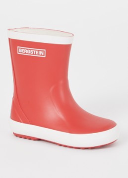 Bergstein Jongens Classic regenlaars met logo in de kleur Rood, maat: 28