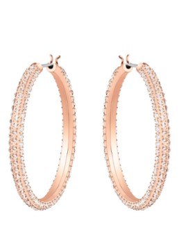 Swarovski Dames Stone oorringen met kristal in de kleur Roségoud