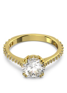 Swarovski Dames Constella ring met kristal in de kleur Roségoud