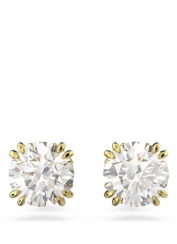 Swarovski Dames Constella oorknopjes met kristal in de kleur Goud