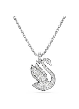 Swarovski Dames Iconic Swan ketting met kristal in de kleur Zilver