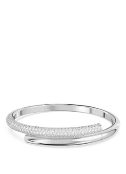 Swarovski Dames Dextera bangle met kristal L in de kleur Zilver