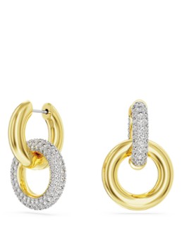 Swarovski Dames Dextera oorringen met kristal in de kleur Goud