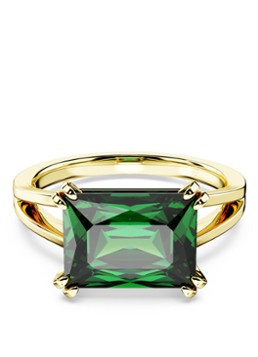 Swarovski Dames Matrix ring verguld 52 in de kleur Groen