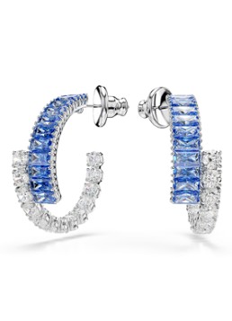 Swarovski Dames Matrix oorringen met zirkonia in de kleur Zilver