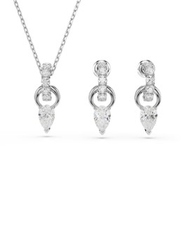 Swarovski Dames Mesmera set van ketting en oorringen met zirkonia in de kleur Zilver