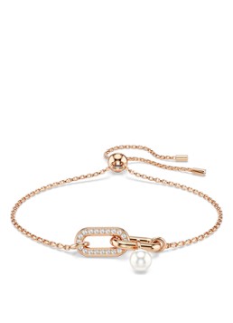Swarovski Dames Constella armband met imitatieparel M in de kleur Roségoud