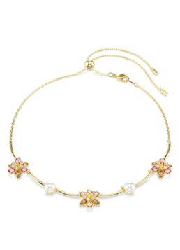 Swarovski Dames Idyllia ketting met imitatieparel in de kleur Goud