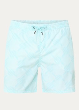 Daily Paper Heren Zwemshorts met logo en steekzakken in de kleur Lichtblauw, maat: XS
