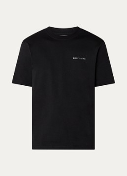 Daily Paper Heren Metal Shield T-shirt logo- en backprint in de kleur Zwart, maat: XL