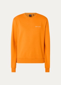 Daily Paper Heren Origami sweater met logo- en backprint in de kleur Oranje, maat: XL