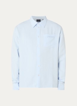 Daily Paper Heren Regular fit overhemd met borstzak in de kleur Lichtblauw, maat: XL