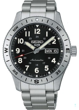 Seiko Heren 5 Sports Field horloge HDB006K1 in de kleur Zilver, maat: 41mm