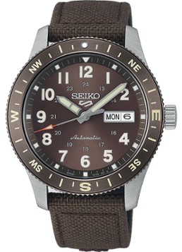 Seiko Heren 5 Sports Field horloge HDB009K1 in de kleur Bruin, maat: 41mm