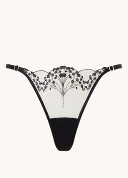 Bluebella Dames Marisa string met borduring in de kleur Zwart, maat: 40
