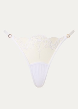 Bluebella Dames Marisa string met borduring in de kleur Wit, maat: 34