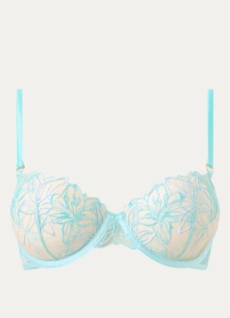 Bluebella Dames Lilly beugel bh met bloemborduring in de kleur Blauw, maat: C70