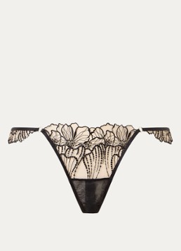 Bluebella Dames Amarosa slip van mesh met borduring in de kleur Zwart, maat: 40