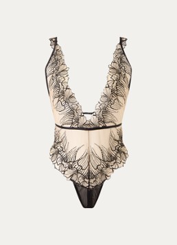 Bluebella Dames Amarosa body van mesh met boduring in de kleur Zwart, maat: 38