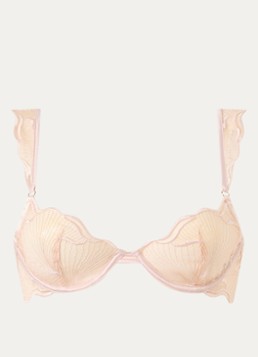 Bluebella Dames Marabel beugel bh van mesh met borduuring in de kleur Lichtroze, maat: D80