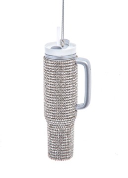 Kurt Adler Beker kersthanger 10,5 cm Zilver - Deal