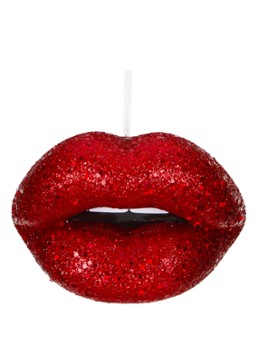 Goodwill Kussende Lippen kersthanger 18 cm Multicolor - Deal
