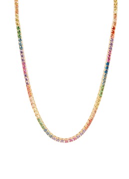 Kurt Geiger Dames Tennis ketting met zirkonia in de kleur Goud, maat: OS