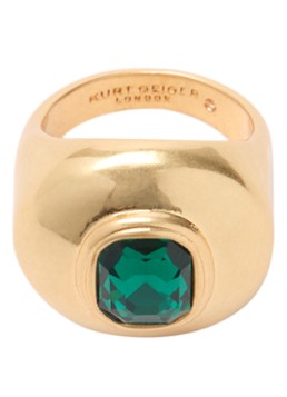 Kurt Geiger Dames Emerald Dome ring met kristal in de kleur Goud, maat: 56