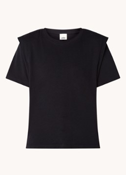 Isabel Marant Dames Zelitos T-shirt met schouder detail in de kleur Zwart, maat: S