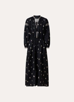 Isabel Marant Dames Rodilia maxi jurk van zijde met borduring in de kleur Zwart, maat: L