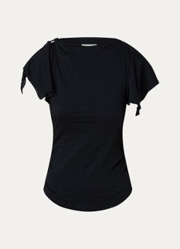 Isabel Marant Dames Jazia top met gedrapeerd detail in de kleur Zwart, maat: 34