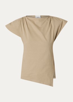Isabel Marant Dames Sebani top met asymmetrische zoom in de kleur Brons, maat: XS