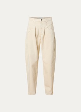 Isabel Marant Dames Lisha high waist tapered jeans met gekleurde wassing in de kleur Beige, maat: 36