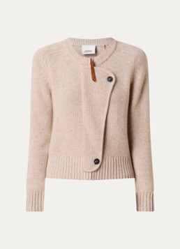 Isabel Marant Dames Murielle fijngebreid vest in kasjmierblend met asymmetrisch detail in de kleur Beige, maat: 38