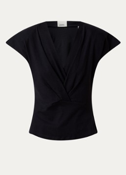 Isabel Marant Dames Nadrine top met schoudervulling en V-hals in de kleur Zwart, maat: S