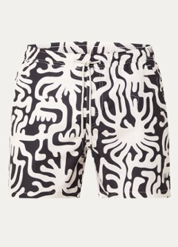 OAS Heren Loefy zwemshorts met grafische print in de kleur Zwart, maat: S