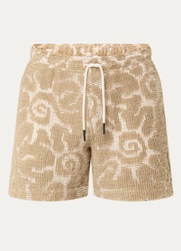 OAS Heren Loefy straight fit korte broek van badstof in de kleur Beige, maat: M