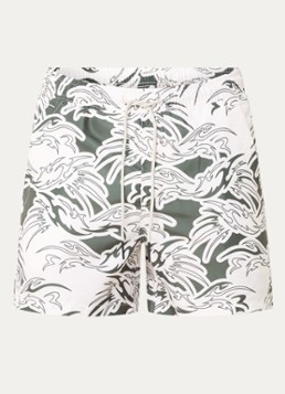 OAS Heren Rouge zwemshorts met grafische print in de kleur Ivoor, maat: XL