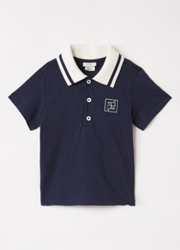 Fendi Jongens Polo met logo in de kleur Donkerblauw, maat: 18M=86