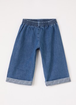 Fendi Meisjes Wide leg jeans met medium wassing in de kleur Jeans, maat: 24M=92