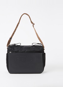 Fendi Luiertas met kalfsleren details en logo Zwart - Deal