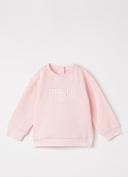 Fendi Meisjes Felpa sweater met logoprint in de kleur Roze, maat: 12M=80