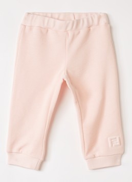 Fendi Meisjes Tapered fit joggingbroek met 3D logo in de kleur Roze, maat: 24M=92